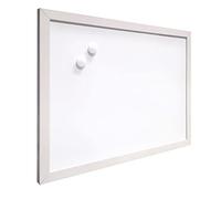 Raylu Paper - Tableau Blanc Magnétique Mural avec Cadre en Bois Blanc, Tableau Blanc Effaçable à Sec avec Deux Aimants pour Accrocher des Notes et des Photos (40 x 30 cm)