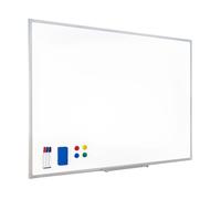 Raylu Paper - Tableau Magnétique Mural Blanc avec Cadre en Aluminium, Grand Tableau Blanc Effaçable à Sec avec Plateau à Marqueurs, Feutres, Aimants, Effaceur et Kit de Montage (120 x 90 cm)