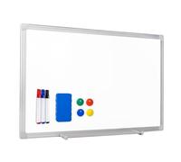 Raylu Paper - Tableau Magnétique Mural Blanc avec Cadre en Aluminium, Grand Tableau Blanc Effaçable à Sec avec Plateau à Marqueurs, Feutres, Aimants, Effaceur et Kit de Montage (40 x 60 cm)