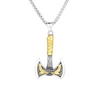 Raymard Collier pour homme à double tête de corbeau avec pendentif talismen nordique pour homme, chaîne rolo de 61 cm, bijou viking pour homme, Acier inoxydable, Pas de gemme