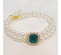 RayMinsino Collier réglable pour animal domestique avec strass et perles élastiques