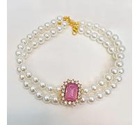 RayMinsino Collier réglable pour animal domestique avec strass et perles élastiques