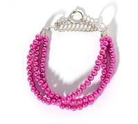 RayMinsino Joli collier de perles pour fête d'anniversaire pour chat et chien (28 à 31 cm) (rose rouge)