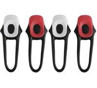 Raymond - Set d'éclairage Avant et arrière - Ensemble éclairage vélo/VTT - Éclairage Avant et arrière pour vélo/VTT - Type LED - Système élastique pour Fixation - Puissant et Compact - 2 pièces