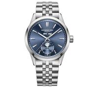 Raymond Weil Montre Freelancer phase lunaire et cadran bleu, 2766-ST-50001.