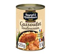 RAYNAL ET ROQUELAURE - Cassoulet Toulousain Authentique, Saveur Riche et Gourmande (Boîte 420g) - Lot de 4 - vendu par Lot