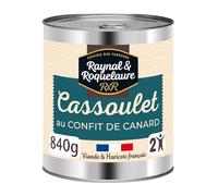 RAYNAL ET ROQUELAURE - Plat familial Cassoulet de Castelnaudary - Au Confit de Canard · Viande et Haricots Français · Sans Conservateur · Pour 2 Personnes - la boîte de 840g - Le Lot De 3