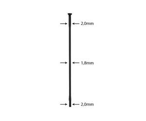 Rayo Race Inox Straight Pull Tête Droite 300Mm Noir Avec Nipplet 12Mm 525072289