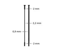 Rayon Cx-Ray Inox Straight Tirer 246mm Noir Avec Tirette 14mm Argent 525071481