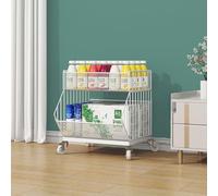 Rayon des snacks de supermarché Grands paniers de rangement en fil métallique empilables 2 3 4 5, Etagère mobile de supermarché Présentoir pour Snack Rack, Support d'organisation pour chips Fruits lég