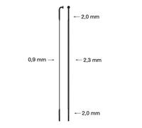 Rayon Plat CX-RAY En Acier Inox J-Bend 246Mm Noir Avec Nipplet 14Mm 525071101