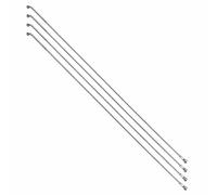 Rayon renforce inox argent 2,0mm avec tete coudee en 2,3mm l 255mm avec ecrous (