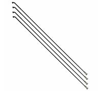 Rayon renforce inox noir 2,0mm avec tete coudee en 2,3mm l 268mm sapim avec ecro
