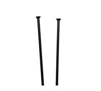 Rayon Velo,Rayons De VéLo 15 Diamètre de jauge 1.8mm Toite Droite Terrasse Noir Couleur Vélo Tarifs de vélo 304 en Acier Inoxydable Vélo de Montagne corporel(Length 250mm)
