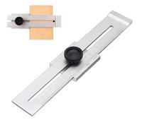 Rayong Mètre à tracer 200 mm chromé mat - Outil de traçage en métal - Outil de traçage parallèle avec bord de traçage trempé pour un marquage et des lignes auxiliaires précis