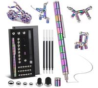 Rayong Stylo Multifonction Magnétique,Fidget Pen,Stylo à Bille Magnétique,Cool Pen Gadget Cool Cadeaux Pour Hommes,Femmes Ou Adolescen (Multicolore)