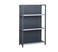 Rayonnage 3/4 Niveaux Professionnel - Gondole Magasin Simple Face Capacité 80 kg par Niveau avec Plateaux Double Renforcés, Montage Sans Outils(123 * 135cm/48.4 * 53.1in)