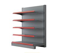 Rayonnage 5 Niveaux Professionnel - Capacité 90 kg par Niveau Acier Laminé Gondole Métal Magasin Montage Sans Outils pour Commerce(120 * 165cm/47.2 * 64.9in)