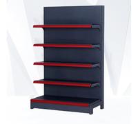 Rayonnage 5 Niveaux Professionnel Gondole Métal Magasin, Rayonnage Gondole Capacité 100 kg par Niveau avec Plateaux Double Renforcés & Base Stabilisatrice(100 * 165cm/39.3 * 64.9in)