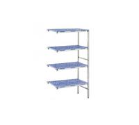 Rayonnage 500(p)x1653(l)mm modulaire en angle 4 niveaux