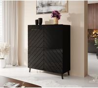 Rayonnage ABETO 100,5x40xH121,5 noir/noir brillant