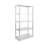 Rayonnage Adaptiv - kit départ galvanisé H 2000mm L 1000mm P 600mm 5 niv - MANORGA - BTRAYTOLEML1060D1