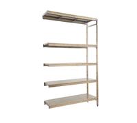 Rayonnage additionel mobile bois-métal léger sans vis 1600x1660x500 - 5 niveaux - SIMON RACK - 8425437074189