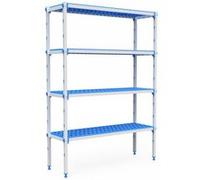 Rayonnage Aluminium 4 Niveaux Compatible Bac GN 1/1 - L 4710 à 5830 mm - - 5055 mm