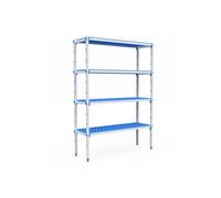 Rayonnage Aluminium 4 Niveaux Compatible Bac GN 2/3 - L 715 à 1950 mm - Pujadas - Aluminium715 mm420 blanc G