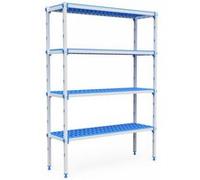 Rayonnage Aluminium 4 Niveaux Compatible Bac GN 2/3 - L 715 à 1950 mm - Pujadas - Aluminium1705 mm420 blanc G