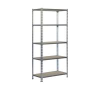 Rayonnage bois-métal léger sans vis 2000x1200x500 - 5 niveaux Bois - SIMON RACK - 8425437077593