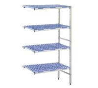 Rayonnage Chambre Froide 500(p)x649(l)mm modulaire en angle 4 niveaux blanc