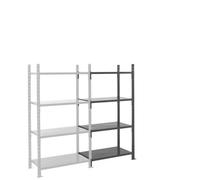 Rayonnage Charges lourdes Kit suivant 4 étagères en tôle 2000x1260x800 mm Fliplus