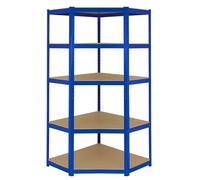 Rayonnage d'Angle T-Rax Bleu Bricolage Atelier Sans Boulons Robuste Entrepôt