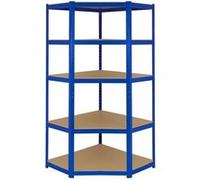 Rayonnage d'Angle T-Rax Bleu Bricolage Atelier Sans Boulons Robuste Entrepôt