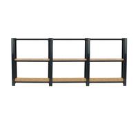 Rayonnage de bureau charge légère sans vis 1000x2400x300 - 3 niveaux Anthracite - SIMON RACK - 8425437127670