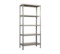 Rayonnage de bureau charge légère sans vis 1800x800x360 - 5 niveaux Gris - SIMON RACK - 8435104939376