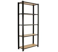 Rayonnage de bureau charge légère sans vis 2100x2400x300 - 5 niveaux Anthracite - SIMON RACK - 8425437146794