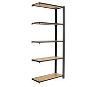 Rayonnage de bureau charge légère sans vis 2100x900x300 - 5 niveaux Anthracite - SIMON RACK - 8425437147234