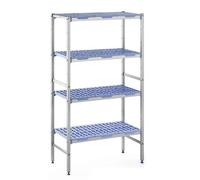 Rayonnage de Chambre Froide Modulaire - 500 x 890 mm - 4 niveaux blanc