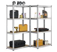 Rayonnage de stockage Easy, lot de 2 160 x 80 x 40 cm Argent