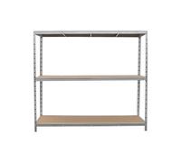 Rayonnage en Acier 200 x 186 x 60cm 3 Niveaux Capacité 1200kg Sans Boulons