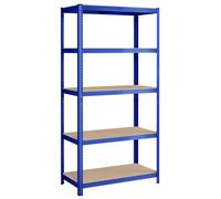 Rayonnage Étagère À 5 Niveaux 200 X 100 X 50cm - Bleu Bleu