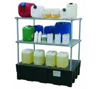 Rayonnage EURO-PE 3 niveaux - Pour huiles, fioul, gasoil, produits chimiques - CEMO - 90645