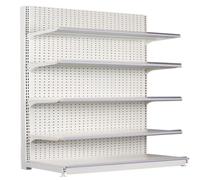 Rayonnage Gondole Métallique 5 Niveaux - Présentoir Modulable Réglable Gondole Magasin Simple Face Rayonnage pour Supermarché et Commerce Alimentaire(90 * 130cm/35.4 * 51.1in)