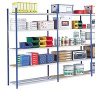 Rayonnage industriel Multi Rack - Polyvalent - H. 200 x L. 100 x P. 50 cm - Elément Suivant - Bleu