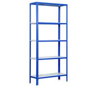 Rayonnage intérieur 1800x800x300 - 5 niveaux Bleu/Blanc - SIMON RACK - 8435104940174