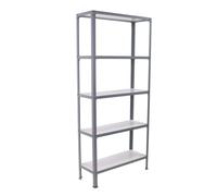 Rayonnage intérieur 1800x800x300 - 5 niveaux Gris/Blanc - SIMON RACK - 8425437070020