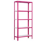 Rayonnage intérieur 1800x800x300 - 5 niveaux Rose/Blanc - SIMON RACK - 8435104940143