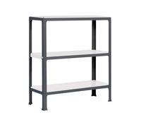 Rayonnage intérieur 900x800x300 - 3 niveaux Anthracite/Blanc - SIMON RACK - 8425437104312